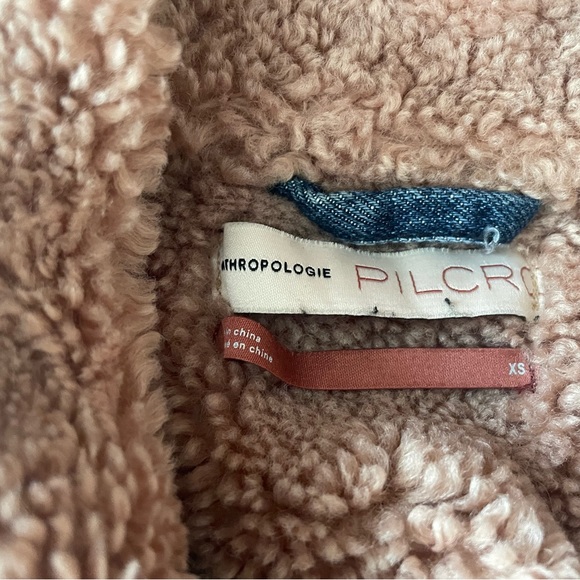 Pilcro Sherpa jean jacket from Anthropology. Size XS. - Picture 7 of 7